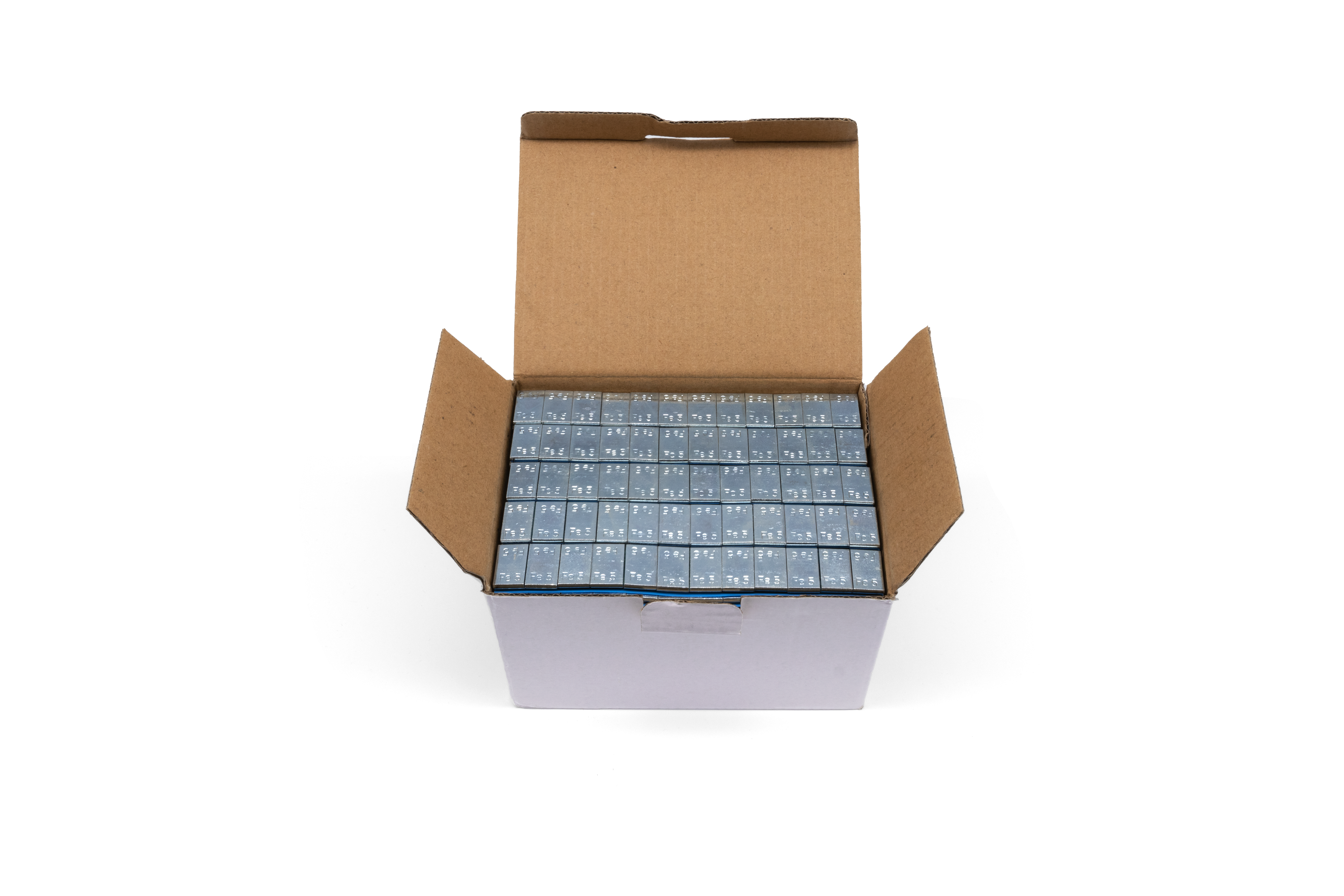 Stahl-Klebegewicht Kiste Silber - 100 Riegel